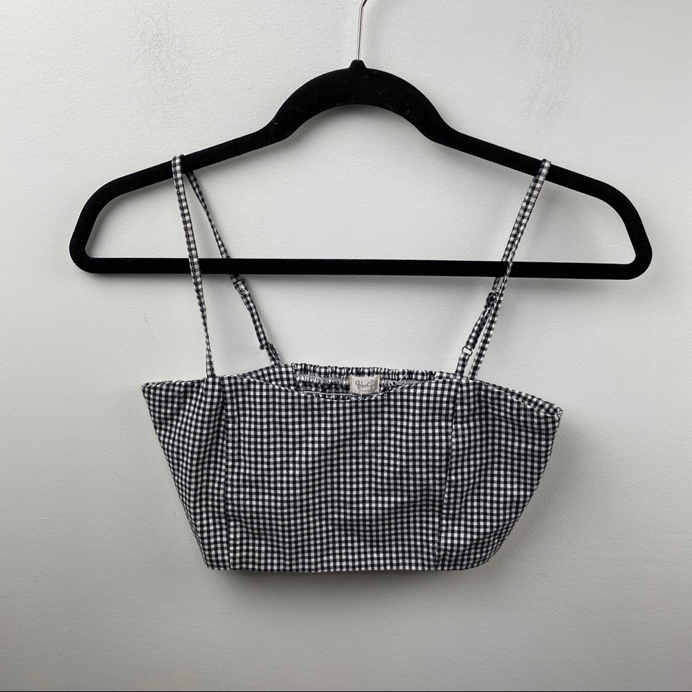 john halt gingham crop top